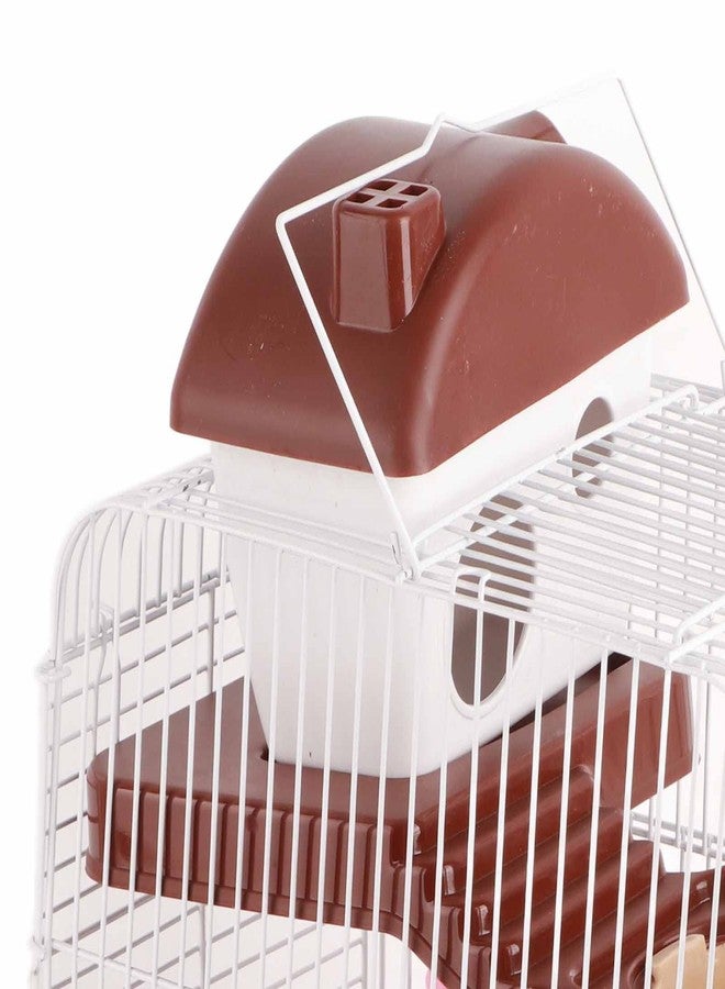 ناروت أقفاص الهامستر من ناروت، قفص الجربوع، قفص هامستر صغير محمول من طبقتين، أقفاص ومساكن هامستر مثيرة للاهتمام، قفص هامستر قزم للحيوانات الأليفة من الهامستر القزم أو الجربوع أو الفئران (لون القهوة) - Image 5