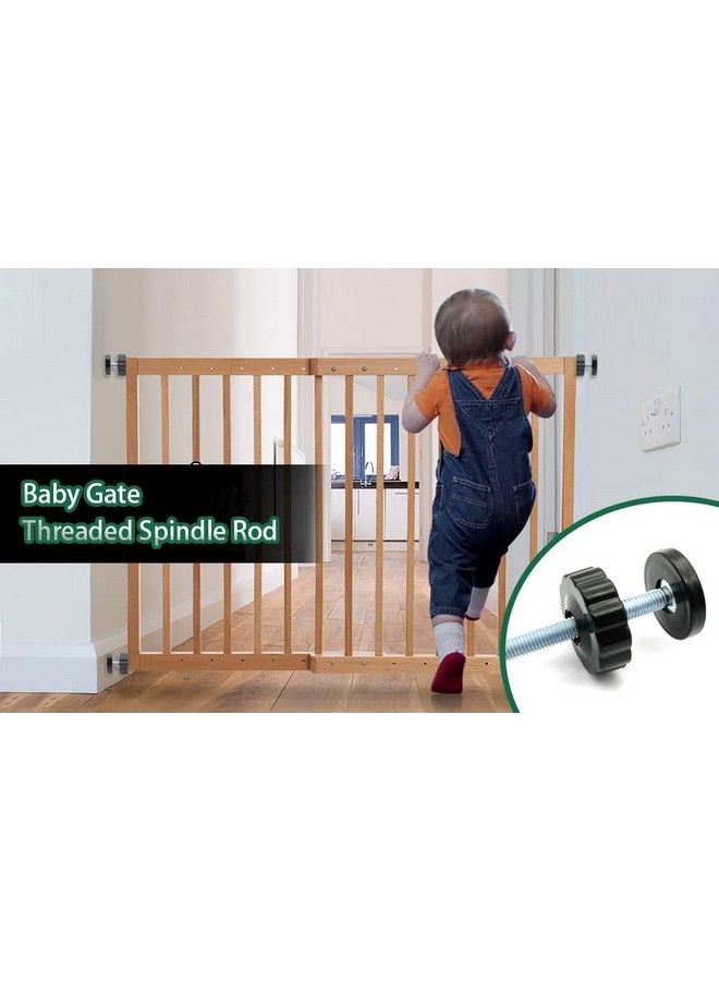 vmaisi 4 Pack 8Mm Baby Gate Threaded Spindle Rod 8Cm Short For Safety Pressure Gates  - Image 5
