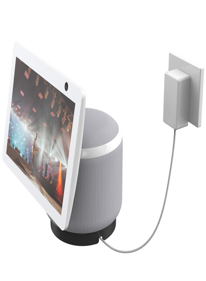 حامل مكبر صوت مصنوع من مادة ABS، سهل التركيب، متوافق مع مكبر صوت Echo Show 10، لون أبيض - Image 3