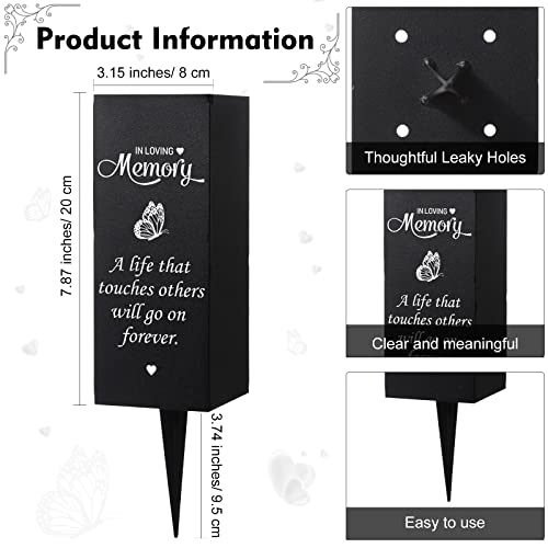 Geosar Cemetery Vases for Grave Metal Flower Holder with Spikes Memorial Funeral Gravesite Flowers Vase Decorations for Loss of Loved One(Those We Love) - Image 2
