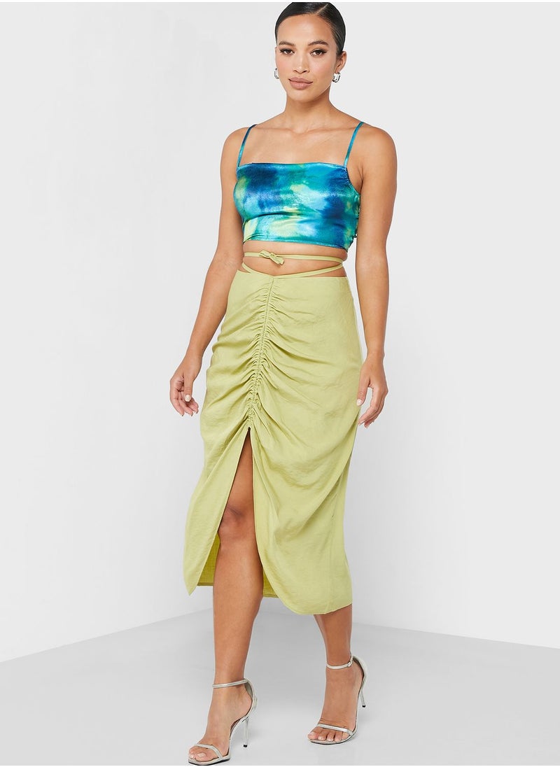 Jovonna London - Front Slit Ruched Skirt - Image 1