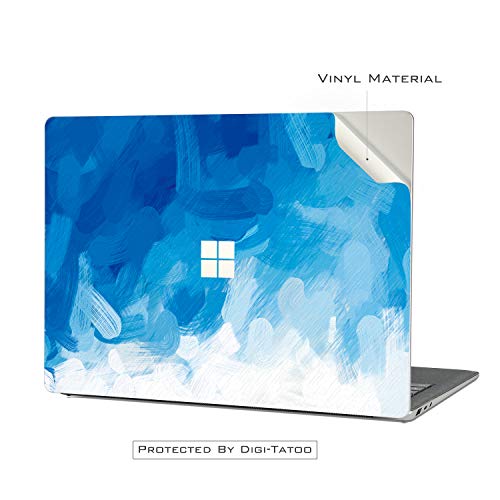 Digi-Tatoo Ultra Thin Protective Cover Skin Decal Sticker for Microsoft Surface Laptop 5 (2022 Release) 13.5", Easy Apply, Anti-Scratch, Residue Free Vinyl Skin [Blue Paint] - Image 4