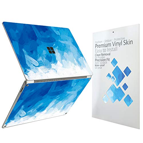 Digi-Tatoo Ultra Thin Protective Cover Skin Decal Sticker for Microsoft Surface Laptop 5 (2022 Release) 13.5", Easy Apply, Anti-Scratch, Residue Free Vinyl Skin [Blue Paint] - Image 1