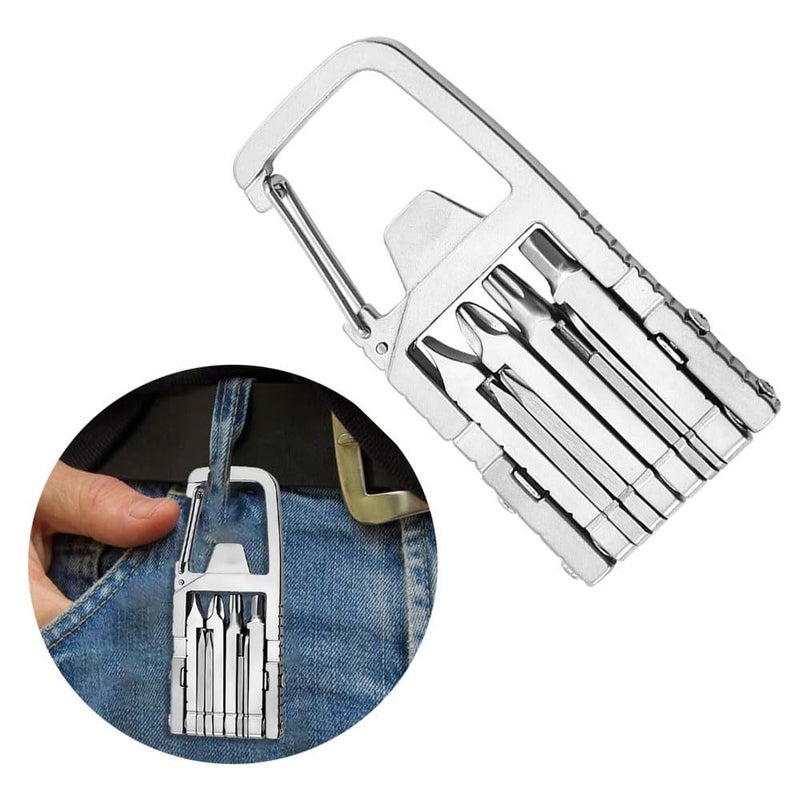 Multifunctional 13 In 1 Keychain Screwdriver Bottle Opener Tool For Camping Daily Repair - Image 5