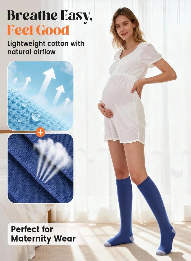 LEVSOX Cotton Compression Socks for Women Men 20-30 mmHg Knee High Cute Support Sock for Nurses Flying Pregnancy - Image 4