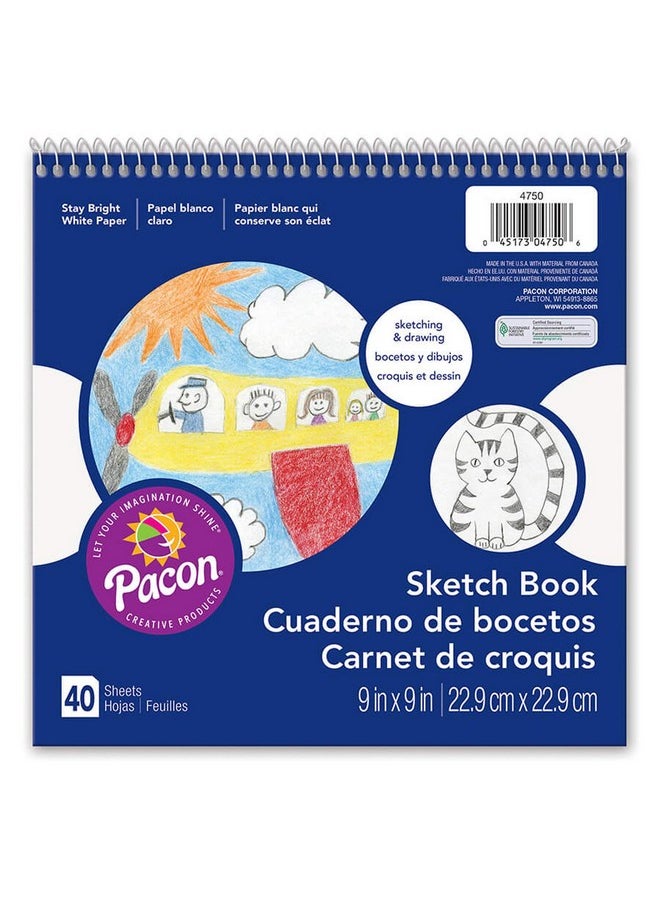 Prang Pacon Corporation Pac4750 White Drawing Ppr Spiral 9X9 