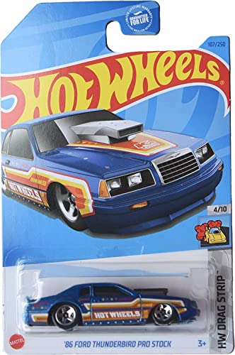 Hot Wheels هوت ويلز 86 فورد ثندربيرد برو ستوك HW دراج ستريب 410 أزرق 107250 - Image 1