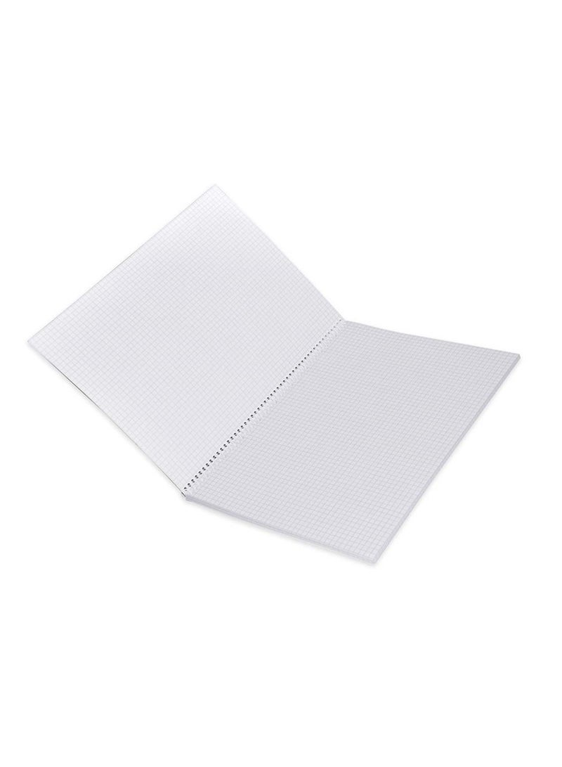 FIS 10-Piece FIS Spiral Notebook Soft Cover A4 5mm Square 80-Sheets - FSNB5A480CTY - Image 2