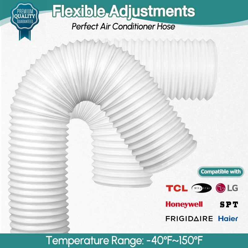 Angooni Air Conditioner Exhaust Vent Hose - 5.9" Diameter, 80" Length, Angooni Universal Counter-Clockwise Air Vent Compatible with Honeywell, Whynter, Frigidaire, LG, Delonghi Toshiba, Delonghi, JHS - Image 5