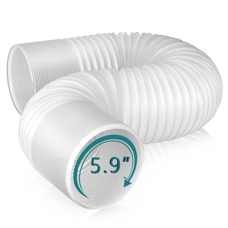 Angooni Air Conditioner Exhaust Vent Hose - 5.9" Diameter, 80" Length, Angooni Universal Counter-Clockwise Air Vent Compatible with Honeywell, Whynter, Frigidaire, LG, Delonghi Toshiba, Delonghi, JHS - Image 1