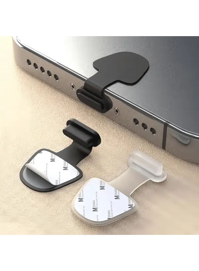 Black USB C Port Dust Plugs 2pcs for Smartphones and Tablets Charging Port - Image 1