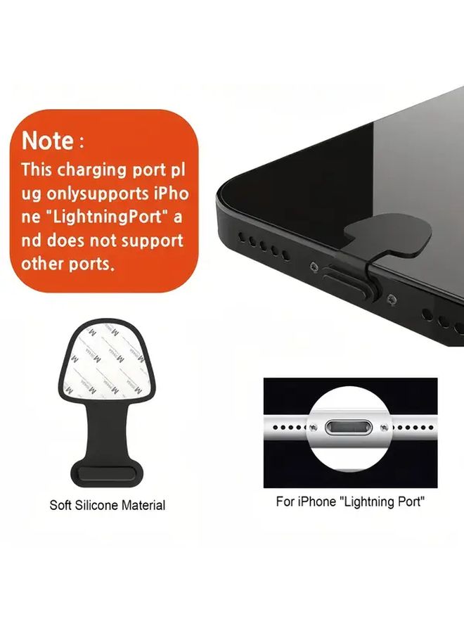 Black USB C Port Dust Plugs 2pcs for Smartphones and Tablets Charging Port - Image 5