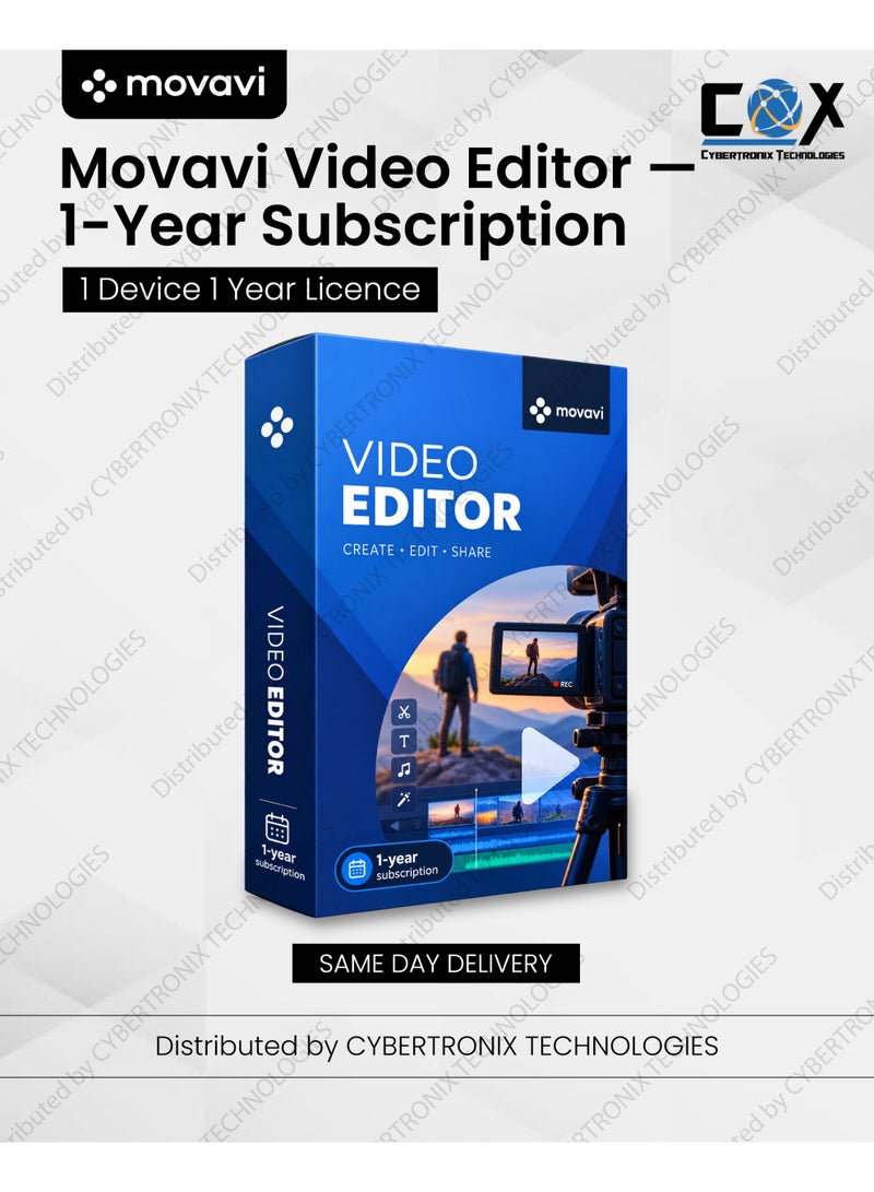 Movavi Video Editor | 1 Device for 1 Year | Digital License | Same Day Delivery