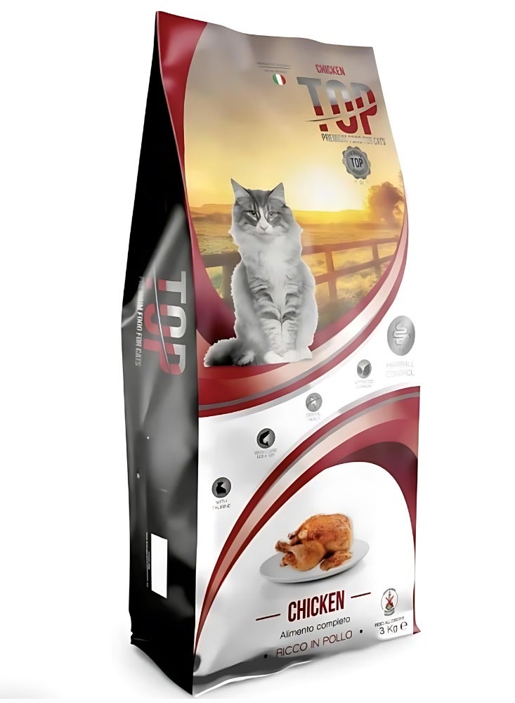Cat Adult Dry Food With Chicken Flavor 3KG Italian Made