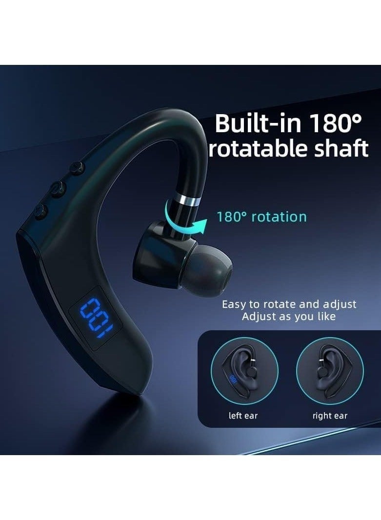 Captaintech Adjustable Bluetooth Headset, Wireless V5.2 Bluetooth Earpiece in-Ear Mini Sports Workout Earbuds IPX5 with Microphone Hands Free for Business/Office/Driving/Sporting (Universal Left and Right Ear) - Image 3