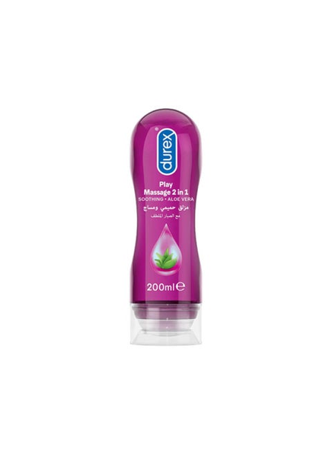 Play Massage 2 in 1 Intimate Lubrication with Soothing Aloe Vera Gel 200ml