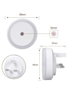 MJZ 2 Pack LED Night Light, Warm White  Magic Lamp with Sensor Auto On No Light in Room, Diffused Light, Energy Saving, Connecting Night Light for Bedroom Bathroom Kitchen Hallway Stairs Kids Room  - Image 2