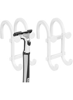 Linkidea Linkidea Shower Razor Holder, Loofah Razor Storage Stand, Bathroom Shower Razor Hook Compatible with Gillette ProGlide Power, Vector 3, Mach 3, Venus Platinum&ComfortGlide (White) 