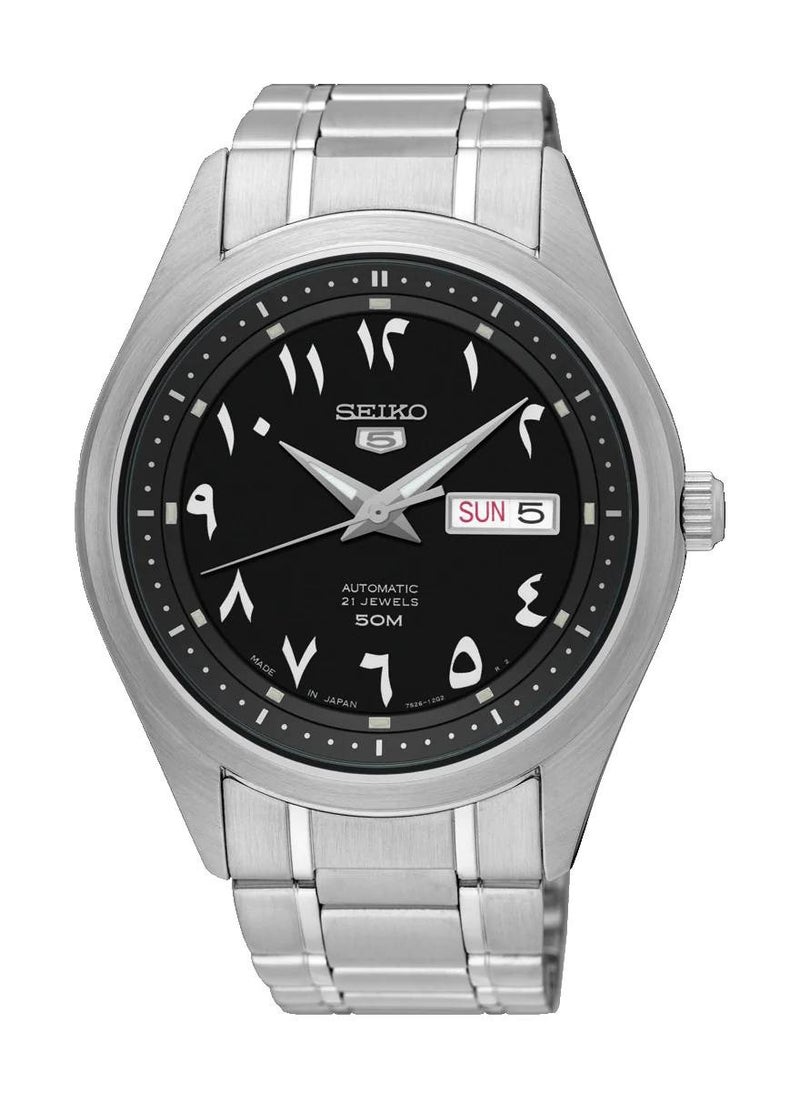 Seiko - 5 Arabic Dial Automatic Stainless Steel Watch - Image 1