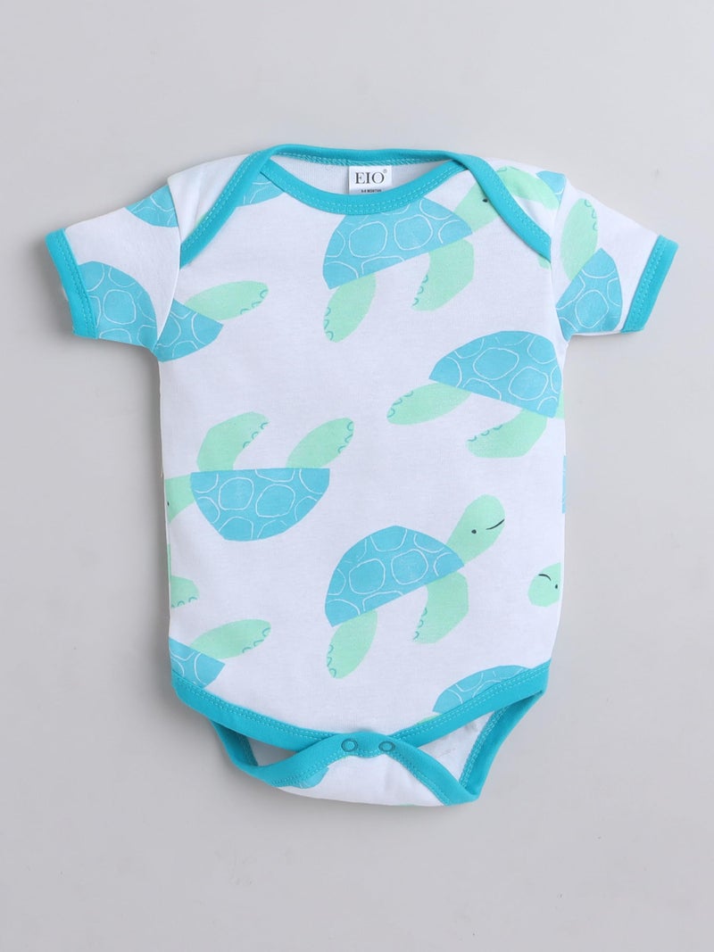 EIO Newborn Baby Cotton Romper Sleepsuit | Half Sleeve Jumpsuit Bodysuit for Boys & Girls | Soft Breathable Baby Clothes Combo Pack - Image 3