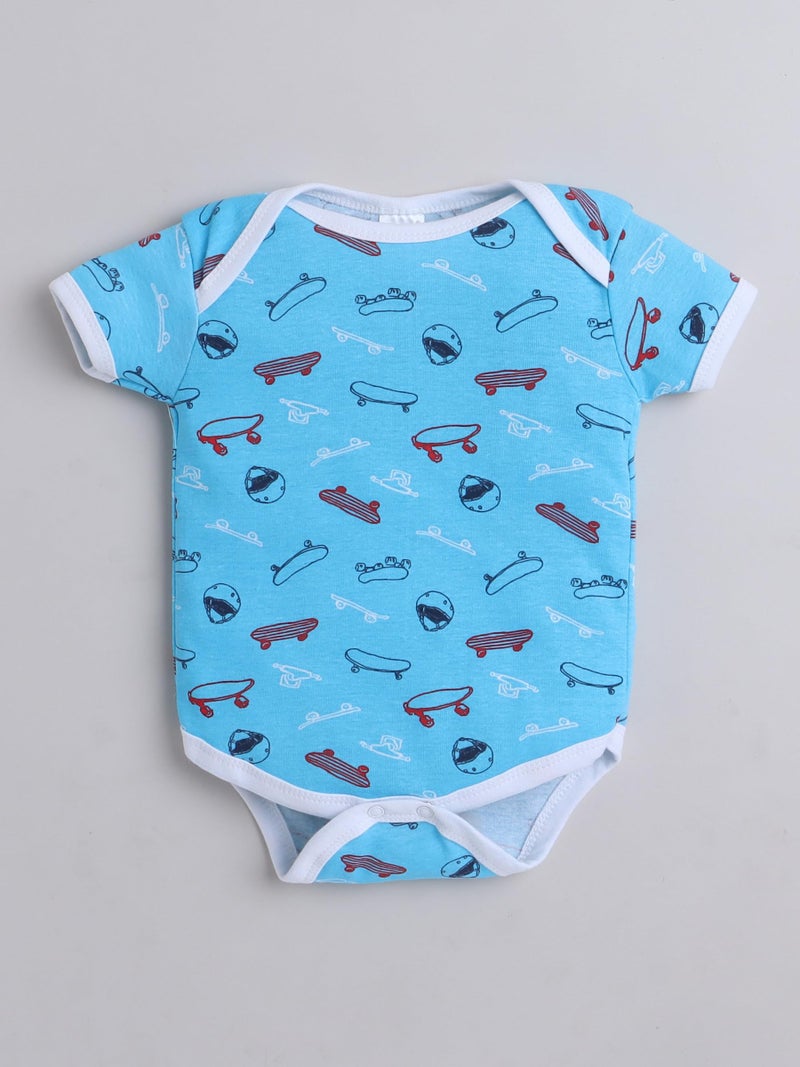 EIO Newborn Baby Cotton Romper Sleepsuit | Half Sleeve Jumpsuit Bodysuit for Boys & Girls | Soft Breathable Baby Clothes Combo Pack - Image 4