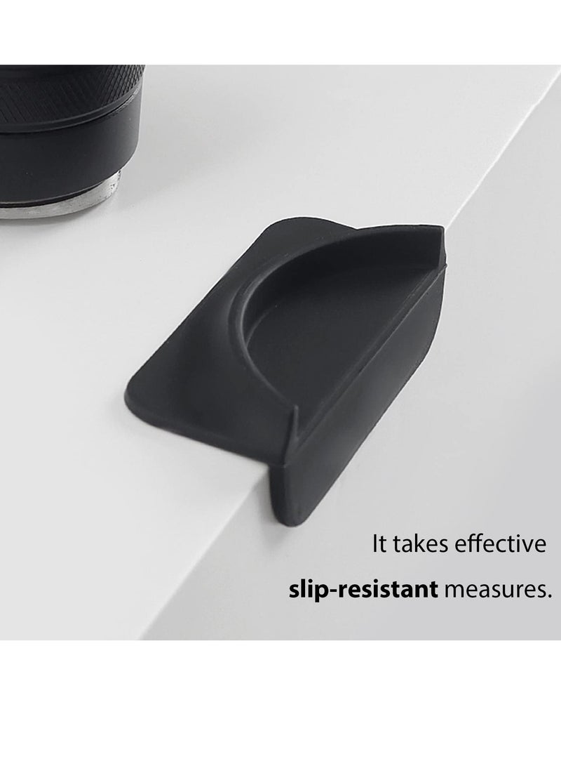 SYOSI حصيرة تمبر قهوة إسبريسو مصنوعة من السيليكون من الدرجة الغذائية أدوات الباريستا ركن القهوة قاعدة ضغط القهوة غير قابلة للانزلاق ملحقات إسبريسو لمقهى القهوة سوداء - Image 5