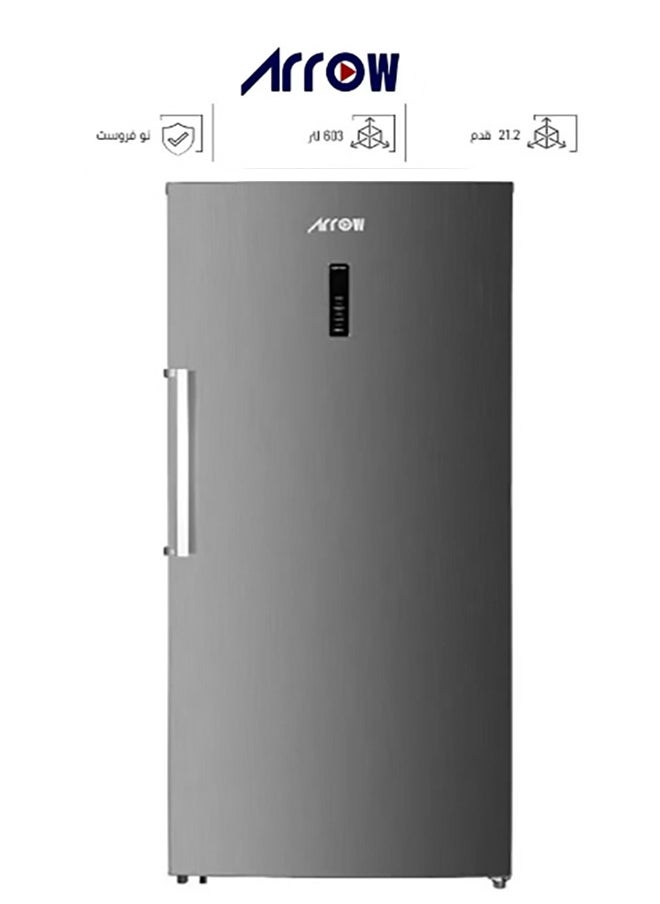 ارو فريزر بخاري عمودي سعة 603 لتر، 21.2 قدم، بدون تجميد، فضي | RO1-770VNF  - Image 1