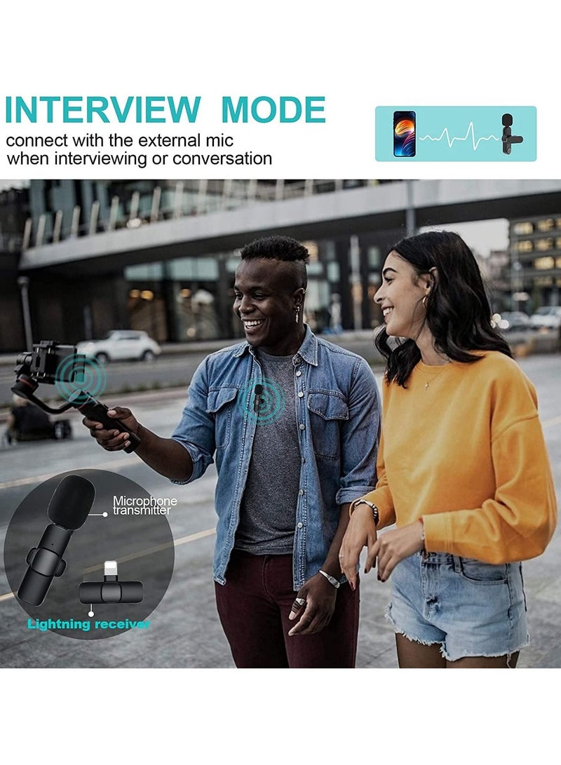 Upgrade) Bentifar Wireless Lavalier Microphone for iPhone iPad Mini Mic for YouTube Facebook Live Stream TikTok Vlog Zoom Video Recording - Noise Reduction/No APP & Bluetooth Needed (Lightning) - Image 4