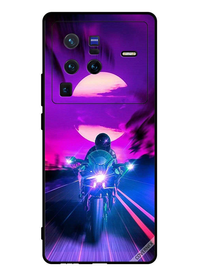 Covernex Protective Case Cover For vivo X80 Pro Biker Leaving Moon Behind - Image 1