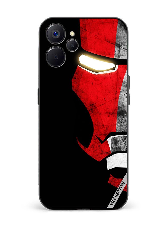 VR CREATIVE Protective Case Cover For Realme 10 5G Half Face Iron Man Design Multicolour - Image 1
