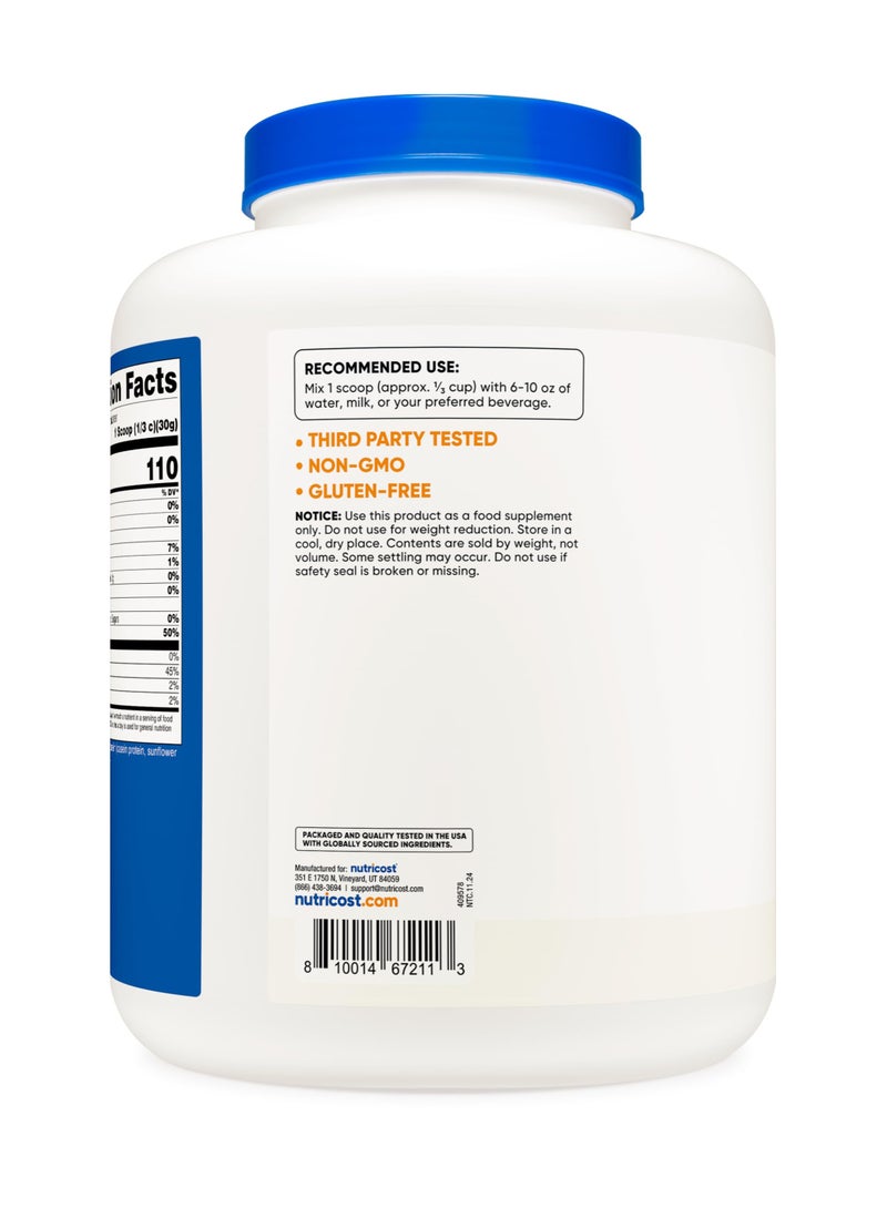 Nutricost Casein Protein, 24 G Protein Per Serving, 76 Servings, 5 Lb Per Container Unflavored Net Wt 5 Lb (2,268 G)  - Image 4