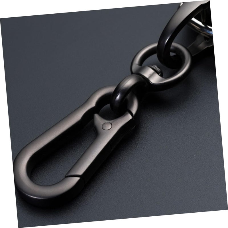 2pcs High Grade Metal Car Keychain with Horseshoe Buckle Key Ring Holder Simple Design - Image 3