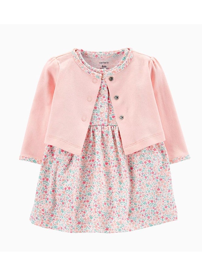 RedMapleTEK 2-Piece Set Of Baby Girl Jacket And Short-Sleeved Dress - Image 1