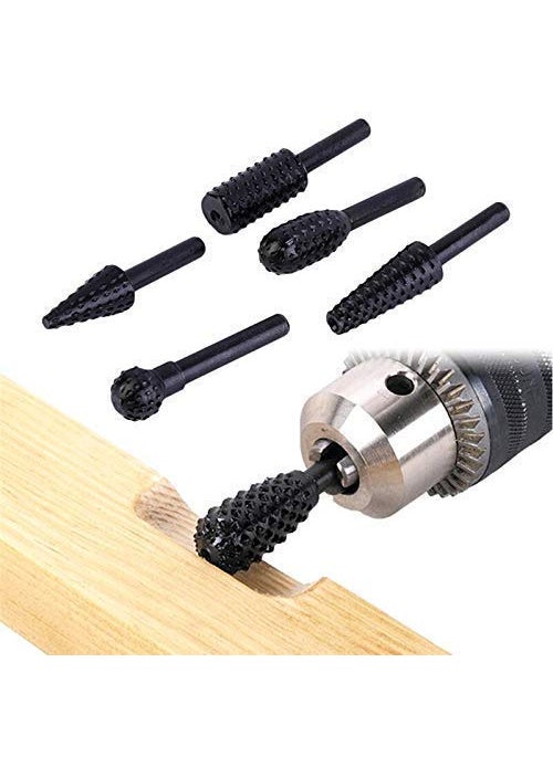 UNIVERSAL BUYER Universal Buyer High-Speed Steel Rotary Files Burr Drill Rotating Thorn Head 5pcs/Set Polishing Accessories DIY Electric Grinding Head Woodworking Tools  - Image 1