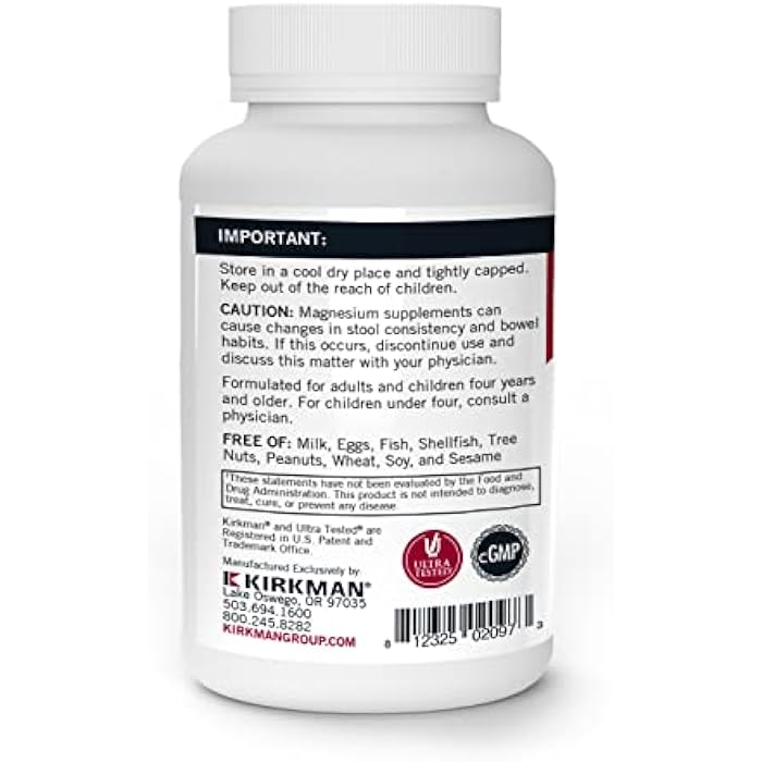 Kirkman - Vitamin B6 with Magnesium - 120 Tablets - Potent Vitamin B6 & Magnesium Supplementation - Chewable Wafer - Hypoallergenic - Image 3