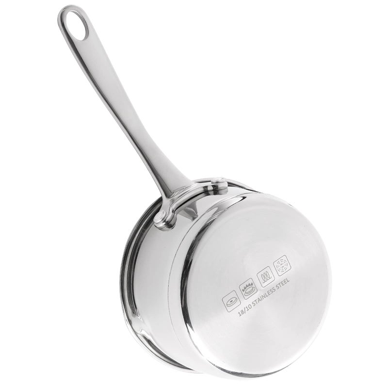 DEAYOU 18/10 Stainless Steel Butter Warmer Measuring Pan, 0.5-Quart Milk Warmer Pot with Dual Pour Spouts, 17OZ Small Sauce Pan for Stove Top, Chocolate Melting, Coffee Tea Soup Warming - Image 4