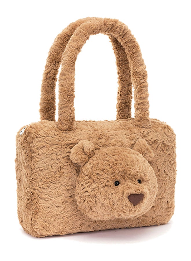 Jellycat Bartholomew Bear Tote Bag 24 cm, Soft Teddy Bear Handbag with Handles, Plush Carry Bag for Kids & Fans - Image 1