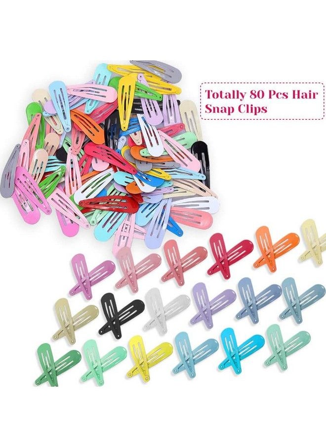 anezus Snap Hair Clips Hair Barrettes For Girls Anezus 80 Pcs 2 Inch Nonslip Barrettes Hair Accessories For Girls Women Kids Teens Or Toddlers  - Image 3