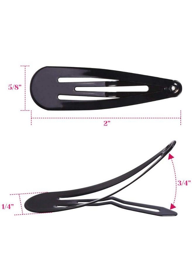 anezus Snap Hair Clips Hair Barrettes For Girls Anezus 80 Pcs 2 Inch Nonslip Barrettes Hair Accessories For Girls Women Kids Teens Or Toddlers  - Image 5
