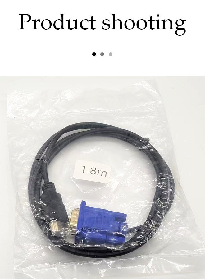 Generic HDMI to VGA Adapter Cable 1m Gold-Plated 1080P HDMI Male to VGA Male Active Video Converter Cord for Notebook PC DVD Player Laptop TV Projector Monitor Etc  - Image 4