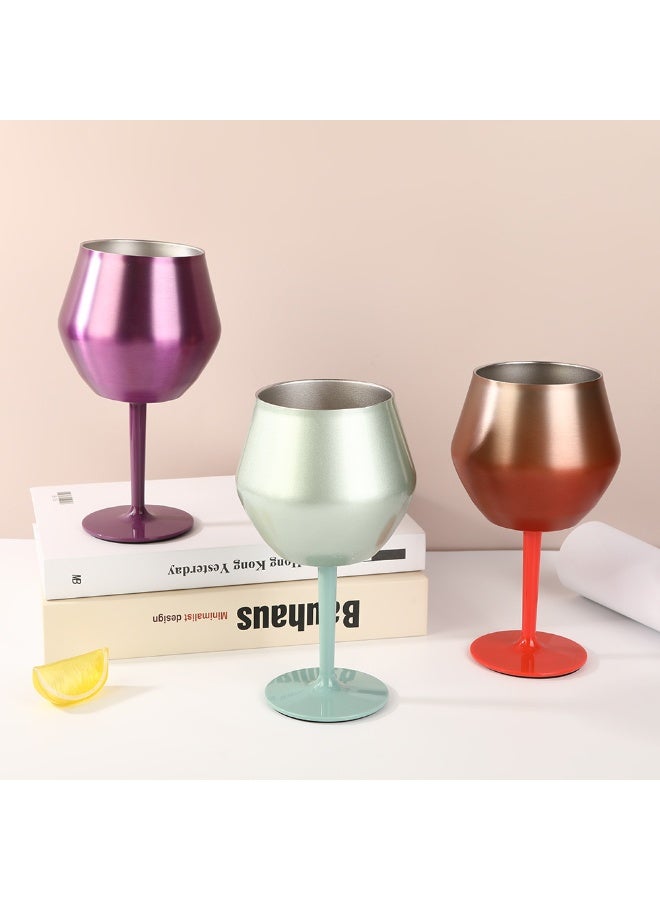 SKT Shiketro 316 Stainless Steel Wine Glass, 380ml, Detachable U-Shaped Stemware, 2-in-1 Cocktail Glass (purple) - Image 5