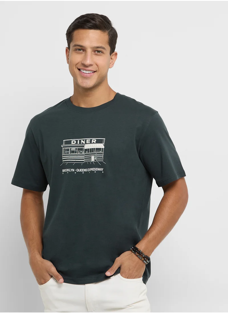 JACK & JONES Logo Crew Neck T-Shirt