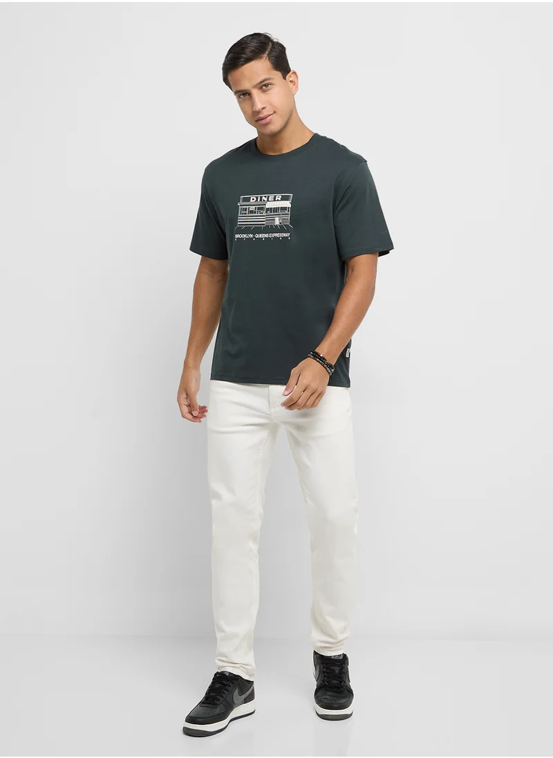 JACK & JONES Logo Crew Neck T-Shirt
