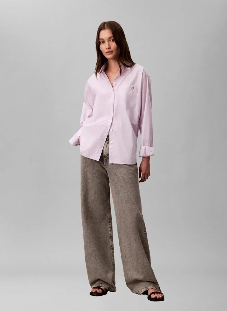 Calvin Klein Jeans  Cotton Poplin Relaxed Shirt for Women | Best Price UAE