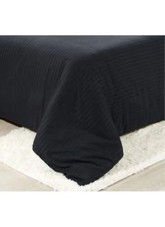 LIMOS Bed Sheet Set 100% Soft Brushed Cotton Duvetcover Fitted Sheet and 4 Matching Pillowcase 6Pcs(Black)  - Image 2