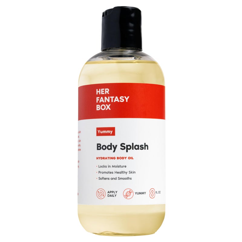Her Fantasy Box | Body Splash Hydrating Body Oil (Yummy) - Moisturizing, Non-Greasy Formula for Soft, Smooth Skin - All-Natural, Lightweight & Nourishing - Image 1