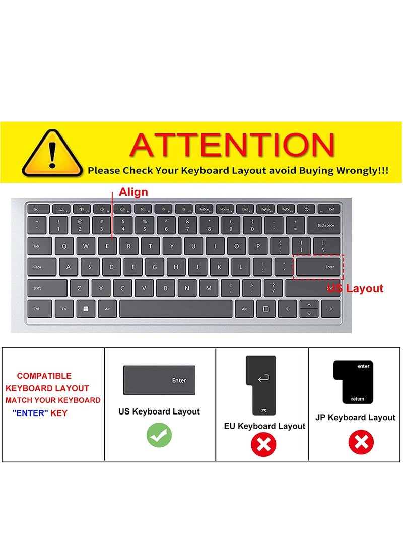 Generic - 1Pack Ultra Thin Keyboard Cover for 2019-2024 Microsoft Surface Laptop 6 5 4 3 13.5 & 15 Inch Laptop Keyboard Cover Skin Protector, Surface Laptop 5 4 3 Accessories, US Layout - Image 1