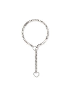 نيبمينينت Type Wide Y Ring Slide Chain Necklace Handmade Punk Cuban 