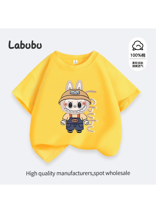 200g Hot Cute Style Cartoon Children's T-shirt Summer Pure Cotton Casual Short-sleeve Top