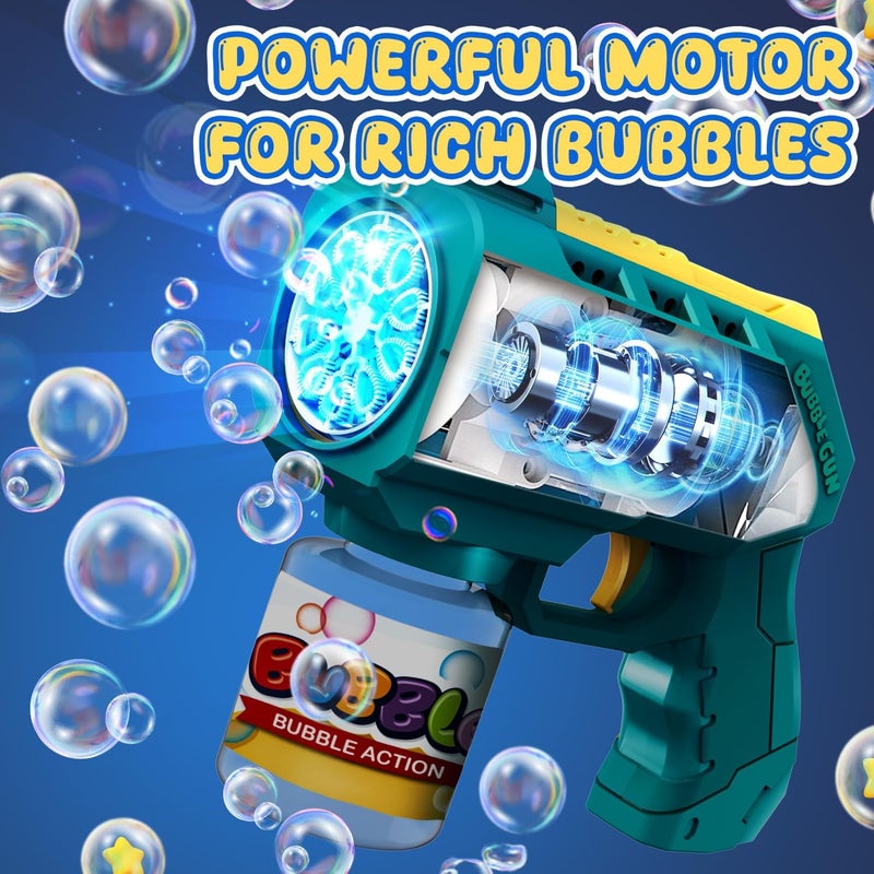 Eaglestone Bubble Guns for Toddlers 2 Packs, LED Light Automatic Bubble Machine Gun for Kids 4-8, Bubble Toys with Bubble Solution,Concentrate, Bubble Blaster Party Favor, Summer Outdoor Toys Gift - Image 4